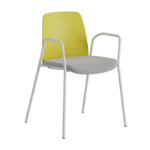 Stol med armstöd, tygsits och plastrygg - Choice