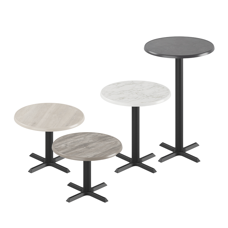 elj-ferrea-bord-kollage-70diam Ferrea bord med rund Ø70 cm skiva - Bild 1