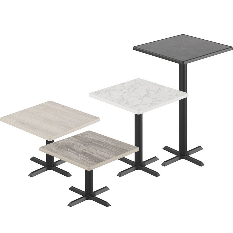 elj-ferrea-bord-kollage-70x70 Ferrea bord med fyrkantig 70x70 cm skiva - Bild 1